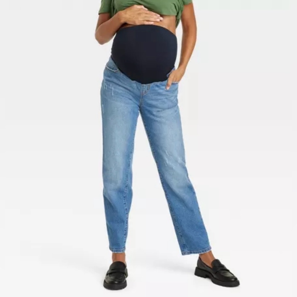 Isabel Maternity by Ingrid & Isabel Blue Straight Leg Jeans